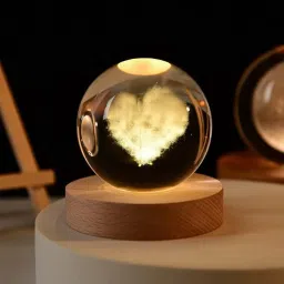 Illuminate Dreams Ball Aesthetic Lights Heart lamp 3DCrystal Night lamp for Gift Night Lamp-10