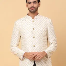 Men Embroidered Single Breasted Festive & Wedding Blazer-picture-3
