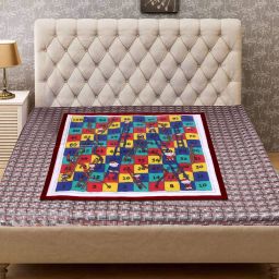 Ludo And Snake & Ladder Printed Reversible Square PVC Bed Server Food mat/Bedsheet Protector/Outdoor Picnic mat, Easy Clean, Oil & Waterproof (Multi)-HS_38_KUBMART21760-image-28