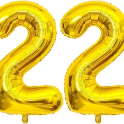 Printed 2Pcs 22 number Gold Foil Balloon 16 Inch For Birthday Decoration Balloon-42