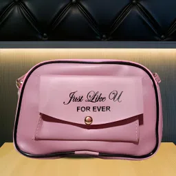 Pink Women Sling Bag | Stylish Flap Pocket | Adjustable Strap | Smooth Finish | Zip Top | Casual Look-image-93