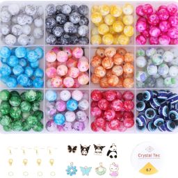 DIY 12 glass marble Bracelet Making Kit and accessories-image-21