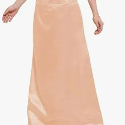 house of common FK-Peach satin petticoat Pure Satin, Pure Silk Petticoat-image-51