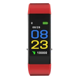 PORTRONICS Kronos X3 Smart Band with Steps Tracker (0.96 Inch Digital Display, IP67 Water Resistant, Red Strap)-35