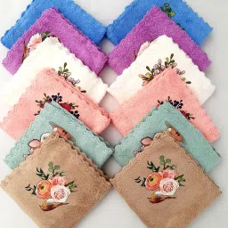 Satisfyn Flower Printed Microfiber Handkerchief for Women ["Multicolor"] Handkerchief-14