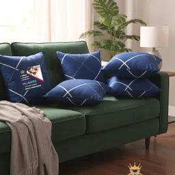 villagers Premium Cushion Set | (16x16 inch) Polyester Fibre Abstract Cushion Pack of 5-picture-20