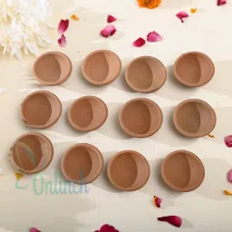 Unic Design Decorative Clay Diya, Glossy Finish Color Designer Clay Diyafor puja Earthenware (Pack of 25) Table Diya Set-image-6
