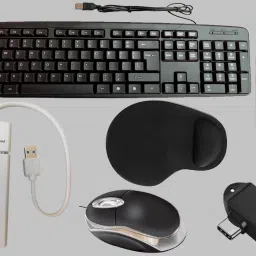 ANJO USB Keyboard-LED Mouse-Wrist Support Pad-3.0 Hub-Cleaner & Cloth-OTG M&C 2in1 Combo Set Designed for Gaming-9