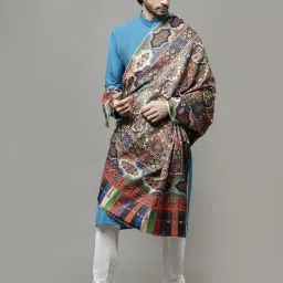 WEAVERS VILLA Acrylic Graphic Print Men Shawl-image-37