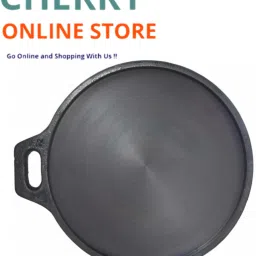 Pre-Seasoned Super Smooth Cast Iron (Cast Iron, Induction Bottom) Tawa 23 cm diameter-image-2