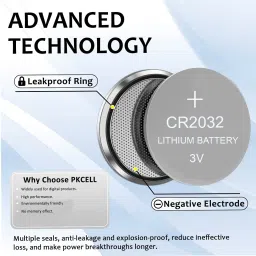 zohlo Micro Lithium cell CR2032 Coin 3v Computer Motherboard CMOS cell,Glucometer Battery image 2