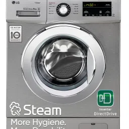 9 kg with Steam,inverter , Smart Diagnosis Fully Automatic Front Load with In-built Heater Grey, Silver-image-12