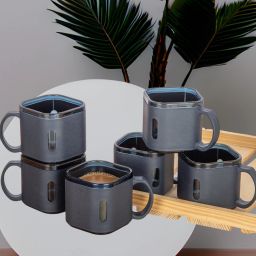 Pack of 6 Plastic Eco‑Friendly Bamboo Fiber Drinking Mug-image-78
