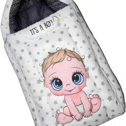 3 in 1 Baby Sleeping Bag & Carry Nest, Cotton Baby Bedding for New Born Sleeping Bag-image-36