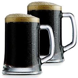 (Pack of 2) 500 ml Pub Beer Mug with Handle Glass Set Water/Juice Glass-image-91
