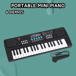 (Piano Keyboard) Toy with 37 Key, Recording and Mic, Adapter for DC Power Q415 (Piano Keyboard) Toy with 37 Key, Recording and Mic, Adapter for DC Power Q415 Analog Portable Keyboard-15