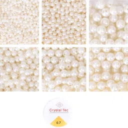 6 Size of cream color pearl 3,4,6,8,10,12 size-image-21