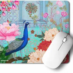 Fatfatiya Elegant Peacock Aesthetic Mouse Mat Mousepad-image-82