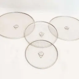 Stainless Steel net Cover/lid for Milk, Curry etc Pack of 4 ( 9, 8 , 7, 6 inch) ( Pack of 4) 9 inch, 8 inch, 7 inch, 6 inch Lid Set-image-3