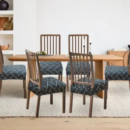 Polycotton Geometric 1 Seater Chair Cover-picture-22