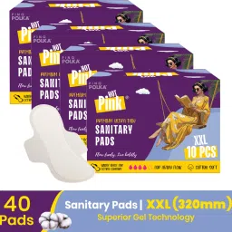 Hot Pink Ultra Thin Sanitary Pads XXL - 320 mm | 40 Pads | Rashfree Cotton Feel Sanitary Pad-image-12