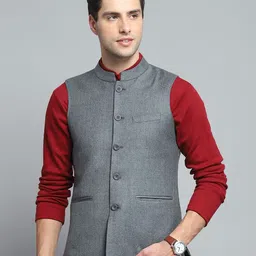 monte carlo Solid Men Waistcoat-picture-20
