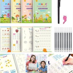 Sank Magic Practice Copybook 4 BOOK +10 REFILL+ 1 Pen +1 Grip Magic Calligraphy-22