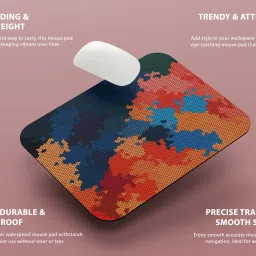FINIXSTORE Premium Abstract Pattern Printed (9 inch x 7 inch) Non Slip Base Mousepad image 3