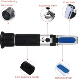 real instruments 0-90% Brix Portable Refractometer With ATC For Food Fruit Beverages Coffee Manual Handheld Refractometer image 5