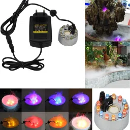 24V 12 LED Color Changing Ultrasonic Mist Maker Fogger With Adapter Water Aquarium Pump-0