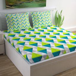 144 TC Cotton Double Floral Flat Bedsheet-image-40