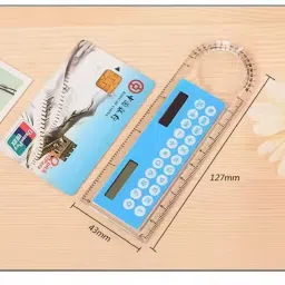 herino 10 Cm Scale with Digital Calculator Easy to Use Basic Calculator (8 Digit) BasicCalculator image 4