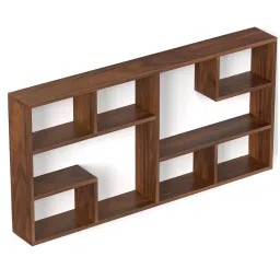 allie wood Skybow Particle Board Books Cum Display Wall Mounted Shelf Engineered Wood Open Book Shelf image 3