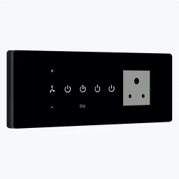 iotics Smart Touch Switch for 3 Light, 1 Fan, 1 Plug, Remote, Mobile App, Alexa, Google Smart Switch-picture-1