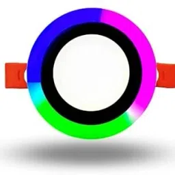 +3 Watt White+Multi Color Round LED Panel Light Side 3D Effect Light Recessed Ceiling Lamp-4