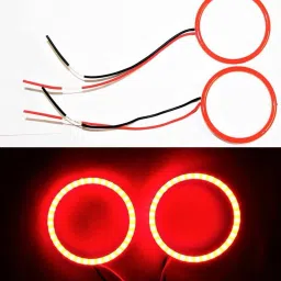 Bajaj Pulsar RS 200 Red LED Angel Eyes Ring Light Projector Lens-8