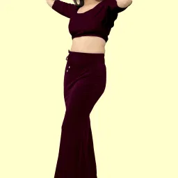 house of common HOC - Wine Fish M KESHAV 7 Lycra Blend Petticoat-image-29