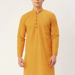 jompers Men Embroidered Cotton Blend Straight Kurta-picture-40