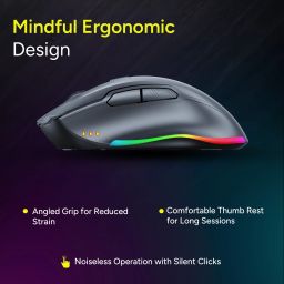 Ambrane SliQ Glow+ Wireless Right Handed Optical Mouse with Bluetooth image 5