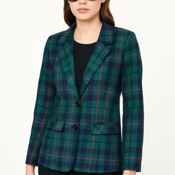 naida Women Checkered Single Breasted Casual, Festive, Formal, Party, Sports, Wedding, Lounge Wear Blazer-picture-47