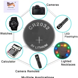nimida CR2032 Lithium Coin 3V, Pack of 5 For use in Calculators, keyfobs, etc Battery image 4