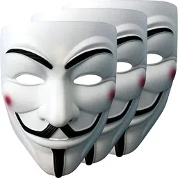 dazyen V for vendetta Anonymous mask (White) for Anonymous ,Hacker Mask Party Mask image 3