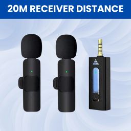 K35 (Wireless Microphone)Bluetooth Collar Micfor YouTub/Live Stream/VloggingO168 Microphone-image-94