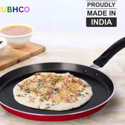 Aluminium Non-Stick Dosa Tawa | PFOA Free, 26.5 cm with Cheese Grater Tawa 26.5 cm diameter-image-11