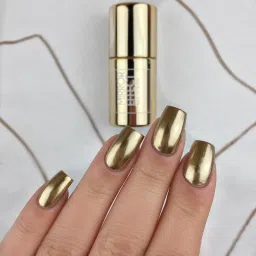 Magic Mirror Effect Chrome Nail Art Polish Metallic Gold Gold-image-65