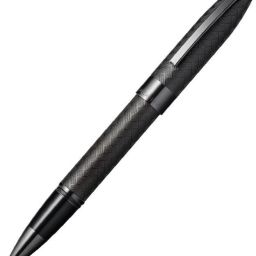 LEGACY HERITAGE MATTE BLACK HERRINGBONE RB A9061 - MATTE BLACK PVD WITH ENGRAVED CHEVRON PATTERN WITH PVD TRIM RB Roller Ball Pen-image-8