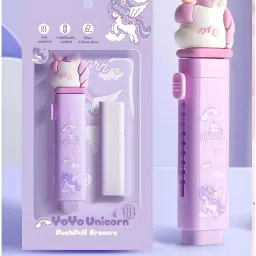 Eraser for Kids | Push-Pull Eraser Unicorn Cutter Shaped Eraser Non-Toxic Eraser-20