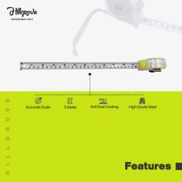 hillgrove 5 Meter Steel Blade with Auto-Lock Function HMT5b Measurement Tape image 3