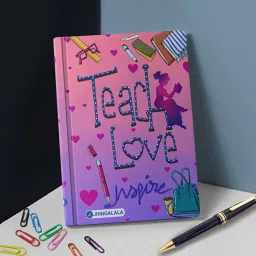 jhingalala Teach Love Hard Bound Undated A5 Diary Notebook (20 X 14.5 CM, 80 GSM, 190 Ruled Perforated Pages) Diary for Love, Diary for Gifting, Personal Diary A5 Diary Ruled 190 Pages image 4