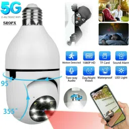 SROPX Wi-Fi CCTV Camera Wireless Bulb Shape PTZ V380 Pro Indoor 36 Security Camera-picture-46